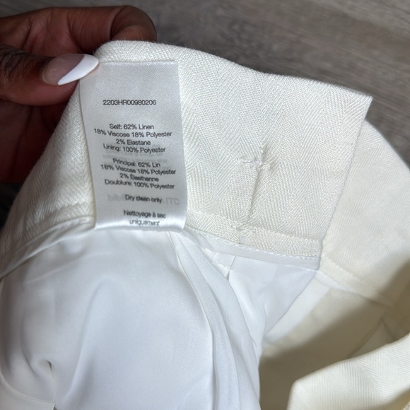 Veronica Beard Ashford Belted High Waist Linen Blend Shorts 8 - Picture 11 of 13